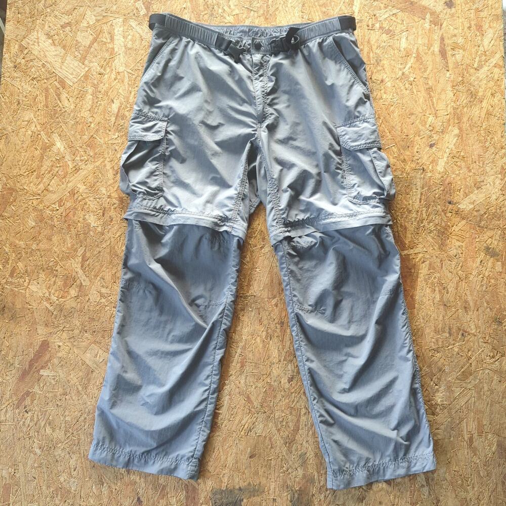 Gander Mountain Guide Series Convertible Hiking Pants Men Gray Zip-Off Cargo